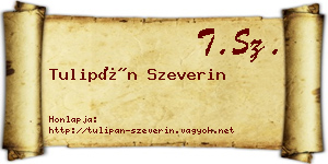 Tulipán Szeverin névjegykártya